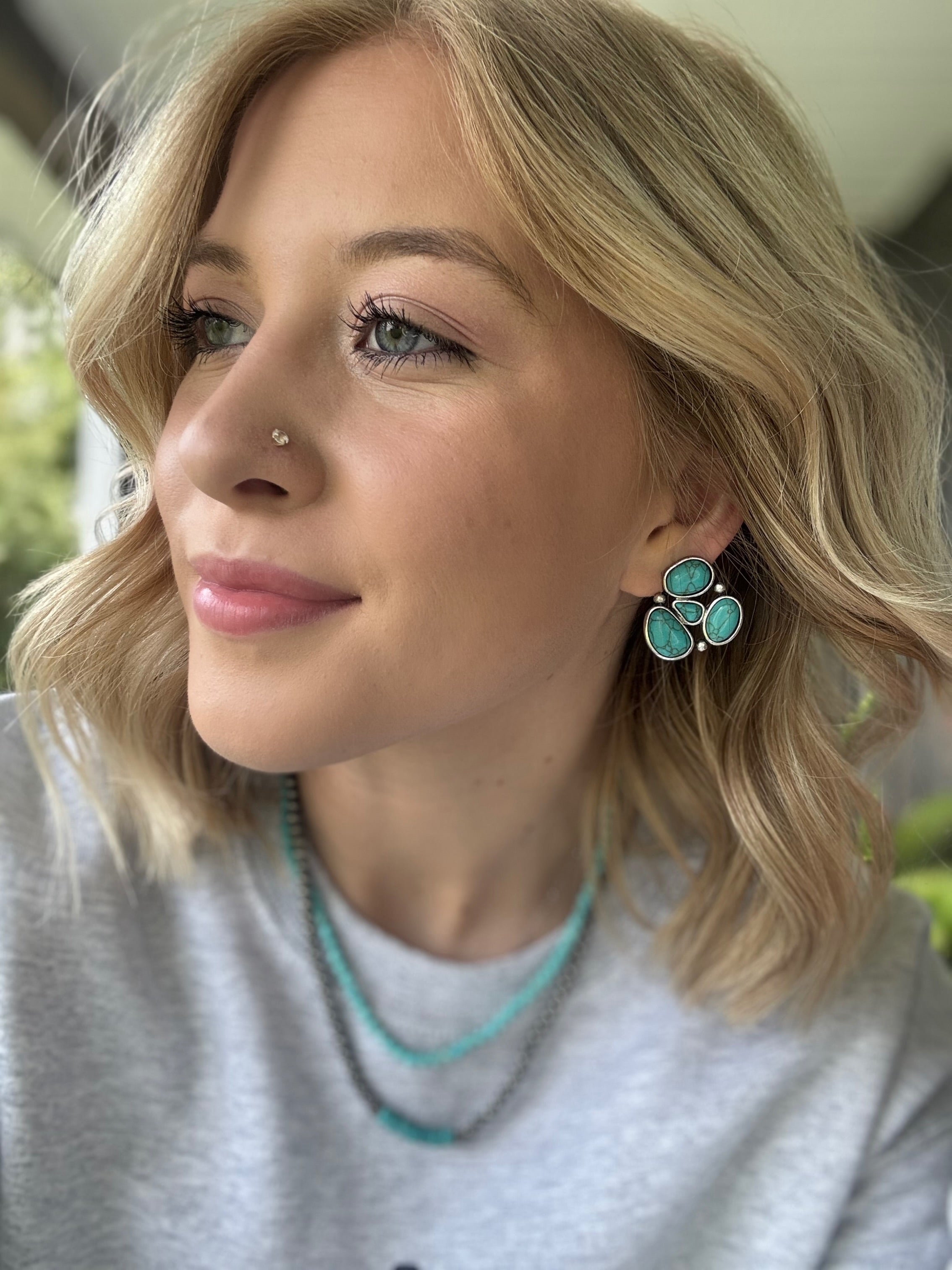 Turquoise Stone Earrings