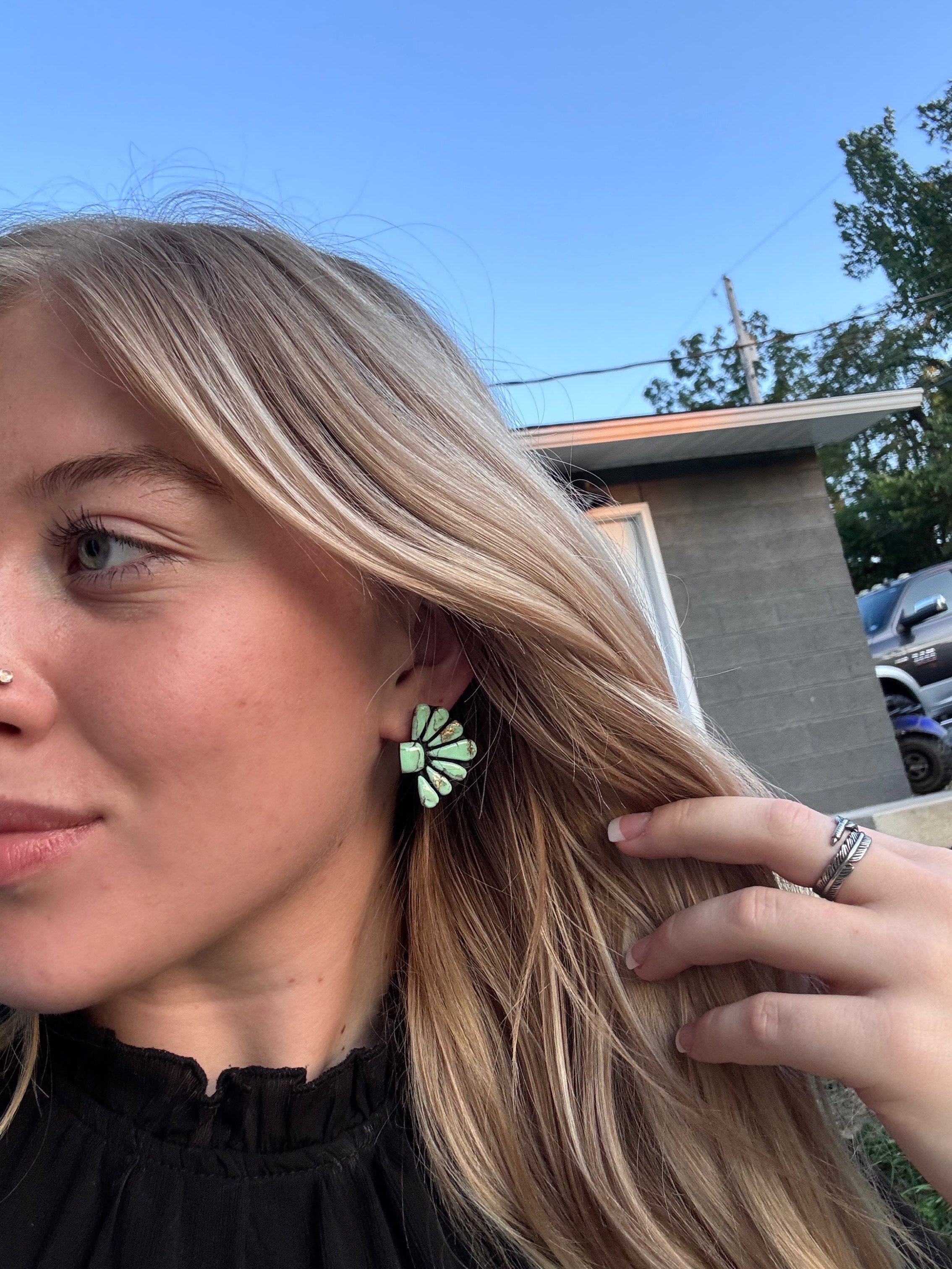 Concho Stud Earrings