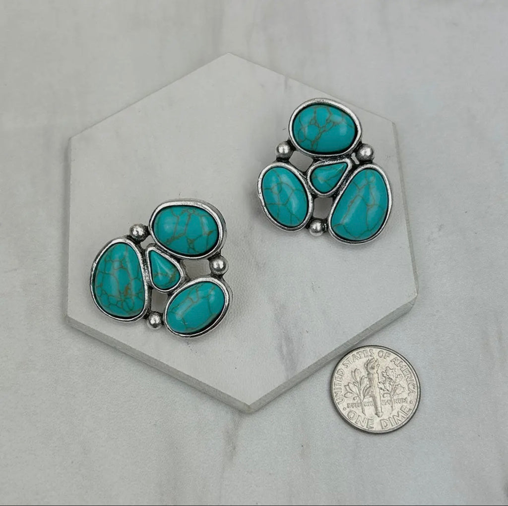 Turquoise Stone Earrings