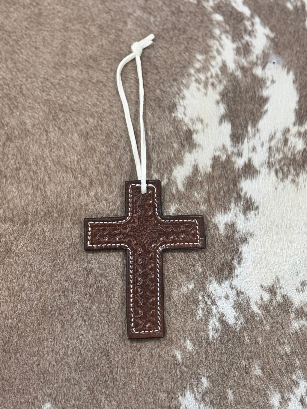 Leather Tooled Cross